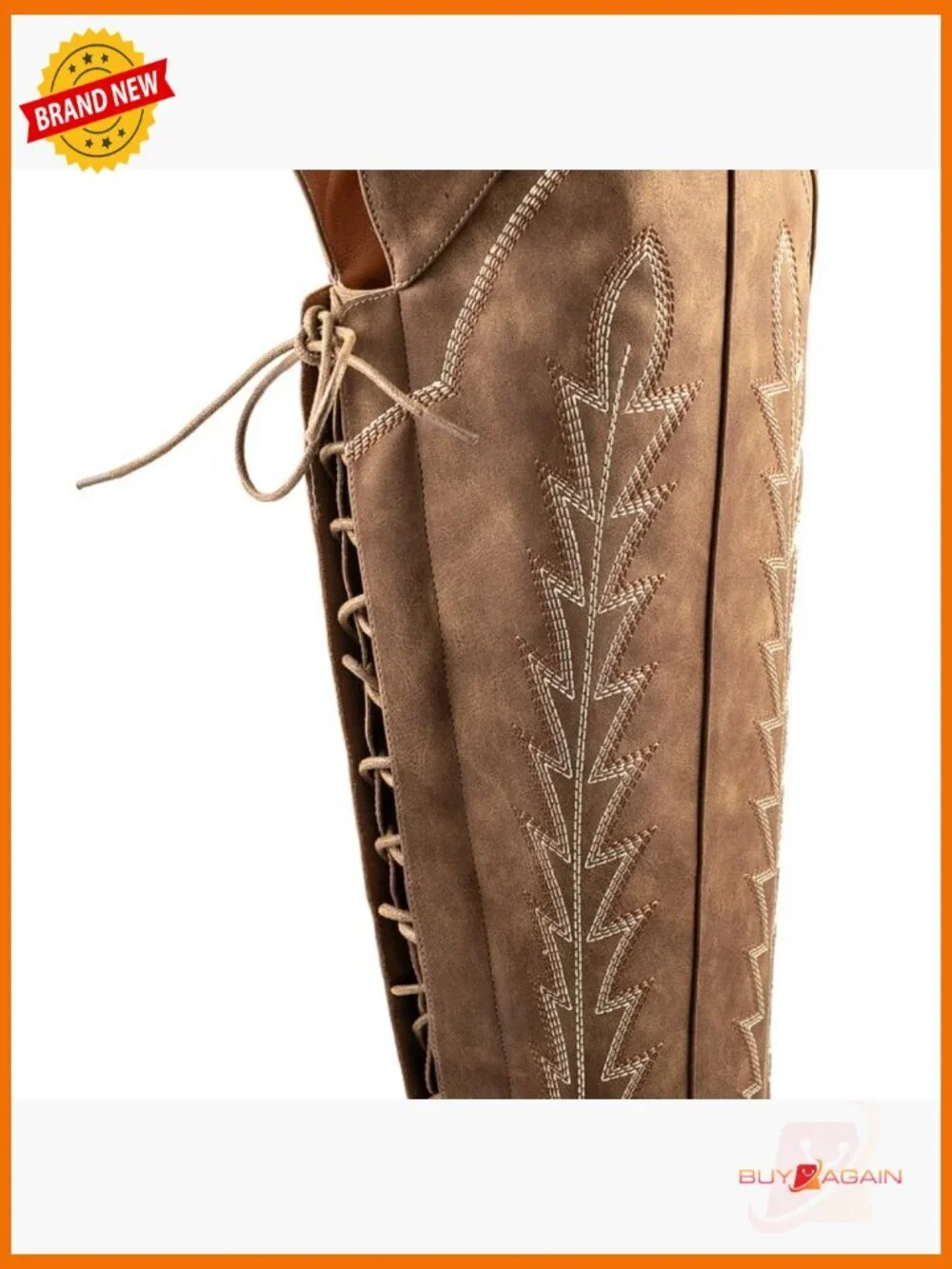 Thigh High Cowboy Boots Wide Calf Embroidered Over The Knee Western Boots